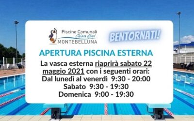 APERTURA VASCA ESTERNA DA SABATO 22 MAGGIO 2021
